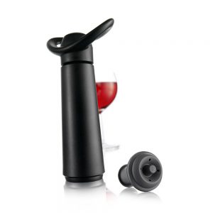 Vákuová pumpa na víno čierna (1pumpa, 2 zátky, 2 odlievky), Vacu Vin | regioWine