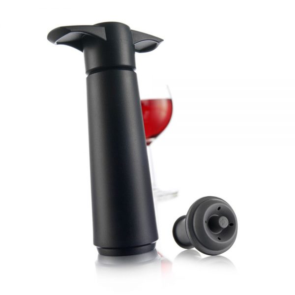 Vákuová pumpa na víno čierna (2 zátky), Vacu Vin | regioWine