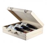 Drevenná kazeta na 3 fľaše vína v tvare kufru, Promitor Vinorum | regioWine