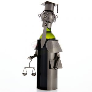 Kovový stojan na víno s motívom Justícia, Promitor Vinorum | regioWine