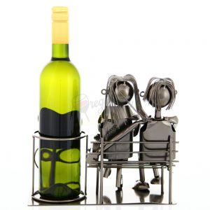 Kovový stojan na víno s motívom Milenci, Promitor Vinorum | regioWine